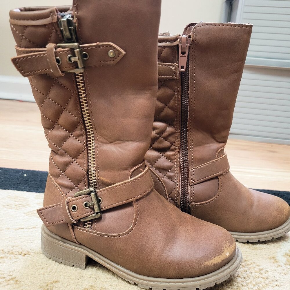 Girls toddler brown boots